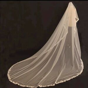 Cathedral Lace Wedding Veil with Comb